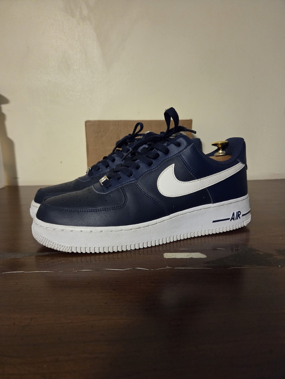Nike Air Force 1 Low Top Midnight/Navy Blue Men's Sz 9 EUC